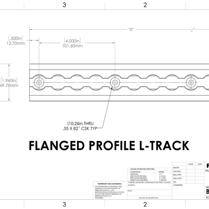 Logistics Track (L Track) ‒ Flanged
